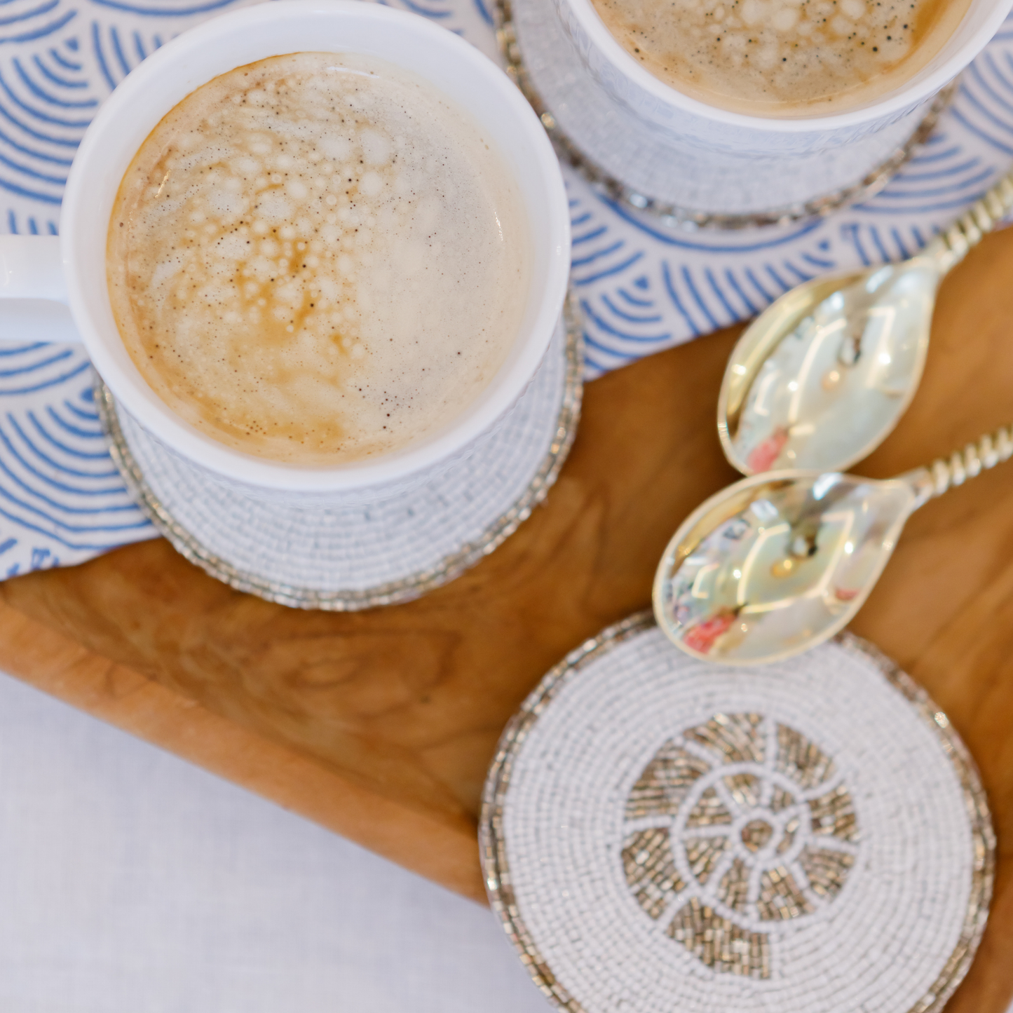 Silver Ammonite Coasters