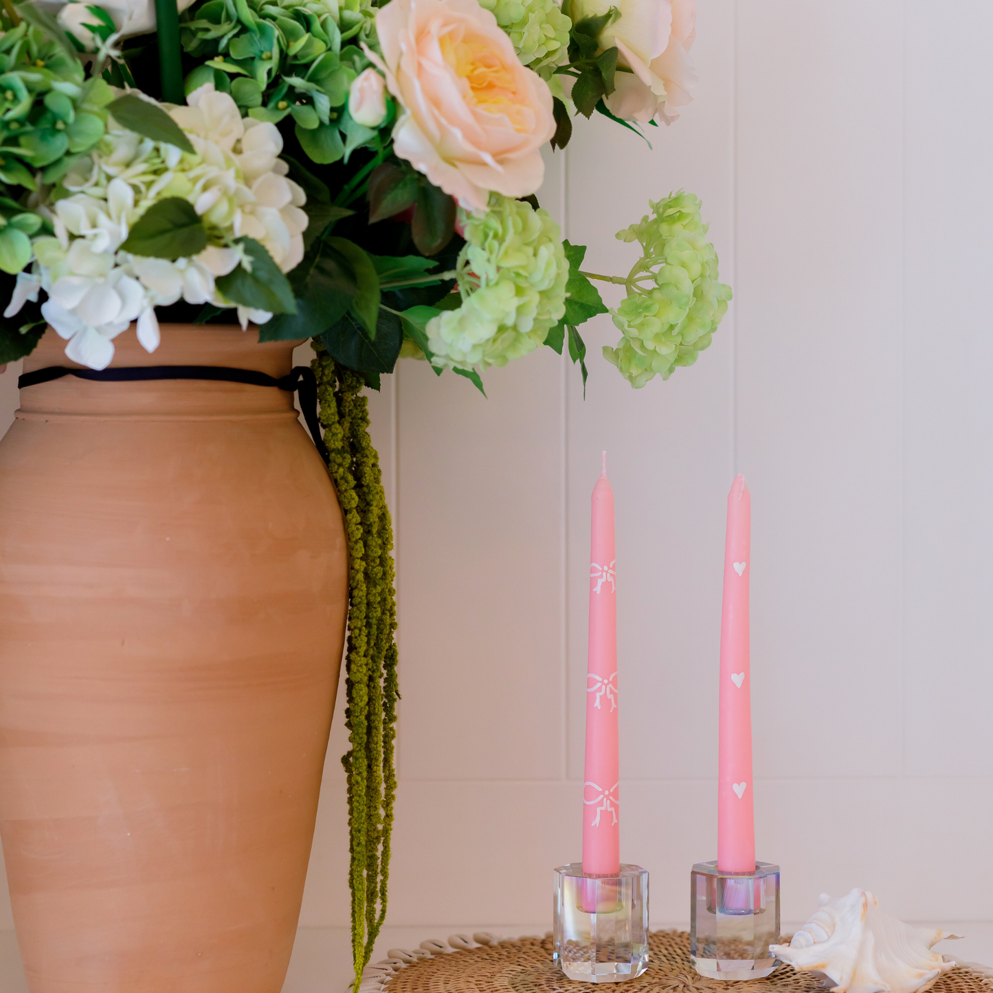 Dinner Candles in 'Rose'