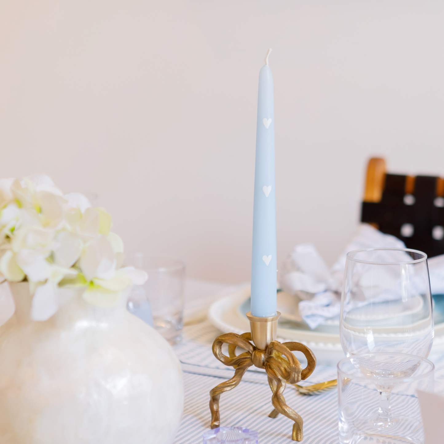 Dinner Candles in 'Forget-Me-Not'