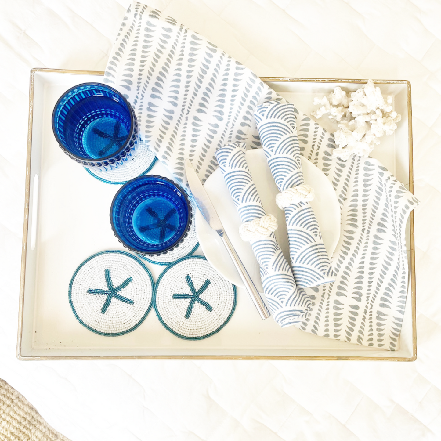 Blue Starfish Coasters
