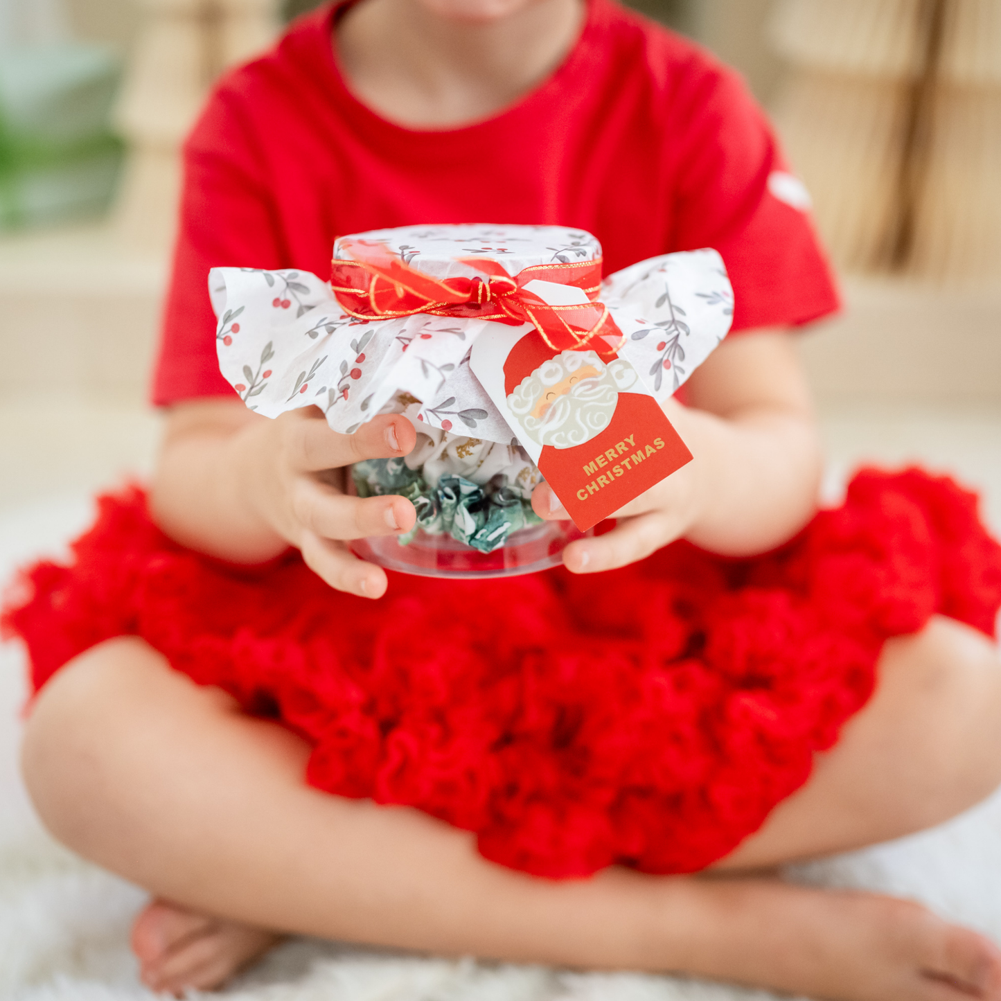 Christmas Scrunchie Jar