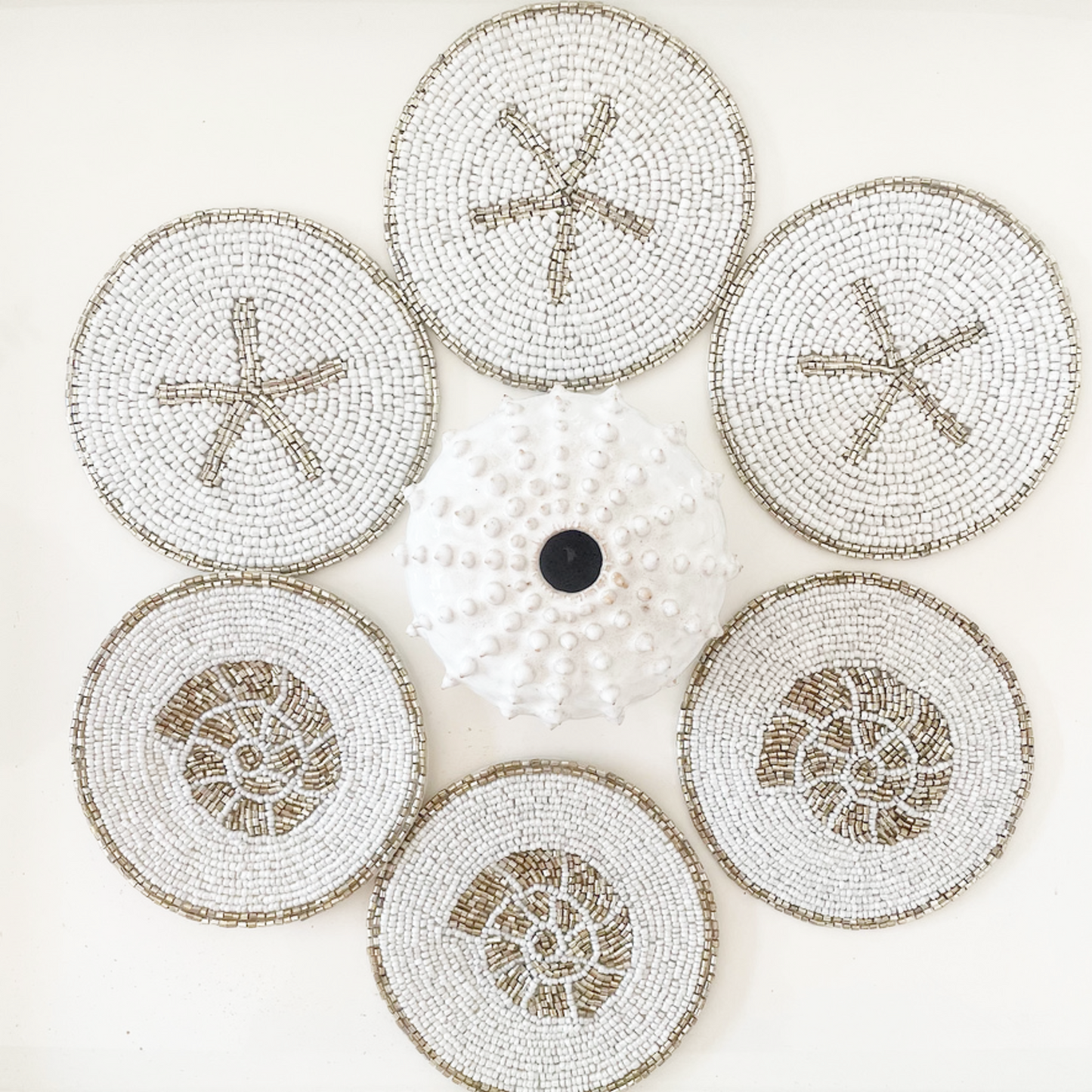 Silver Ammonite Coasters