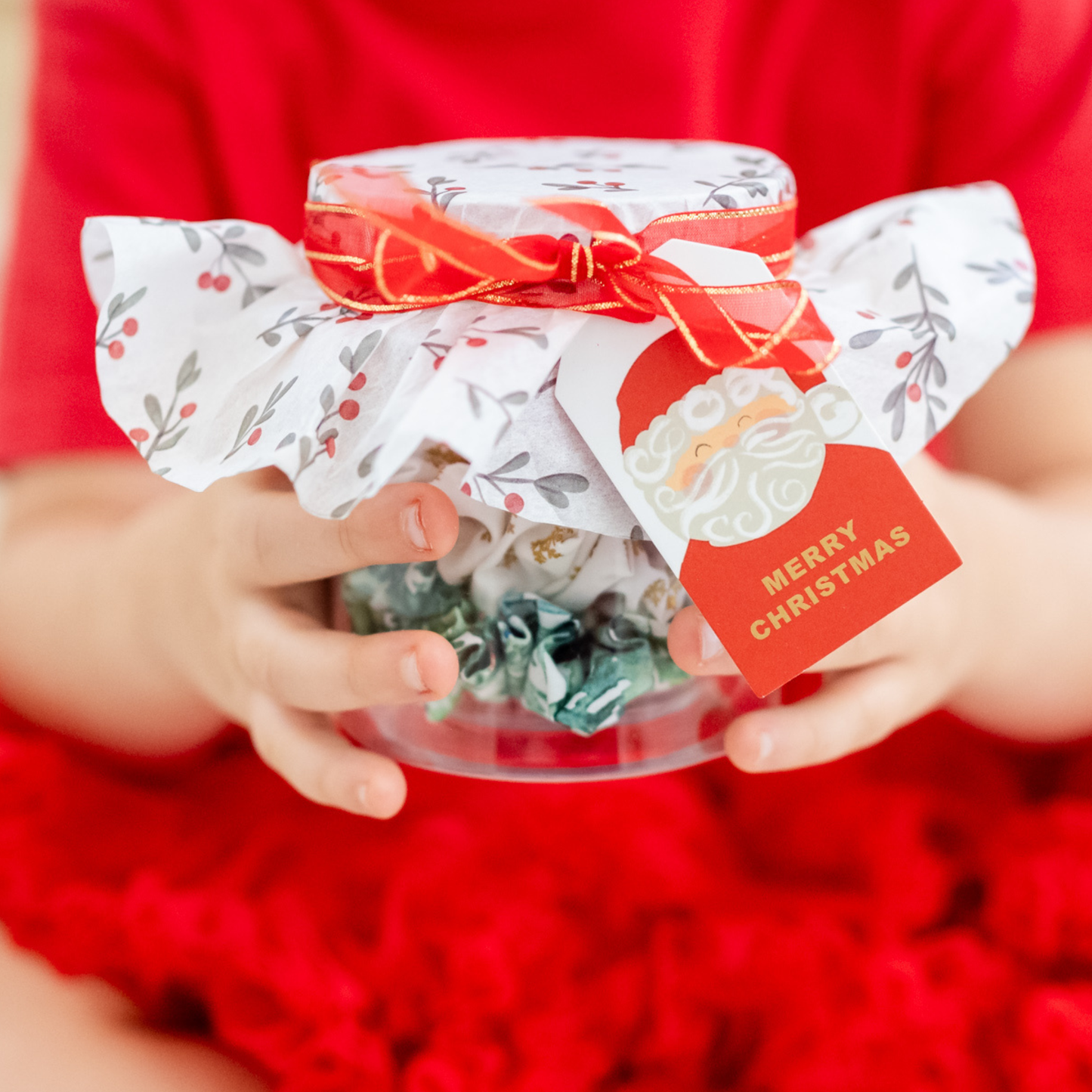 Christmas Scrunchie Jar