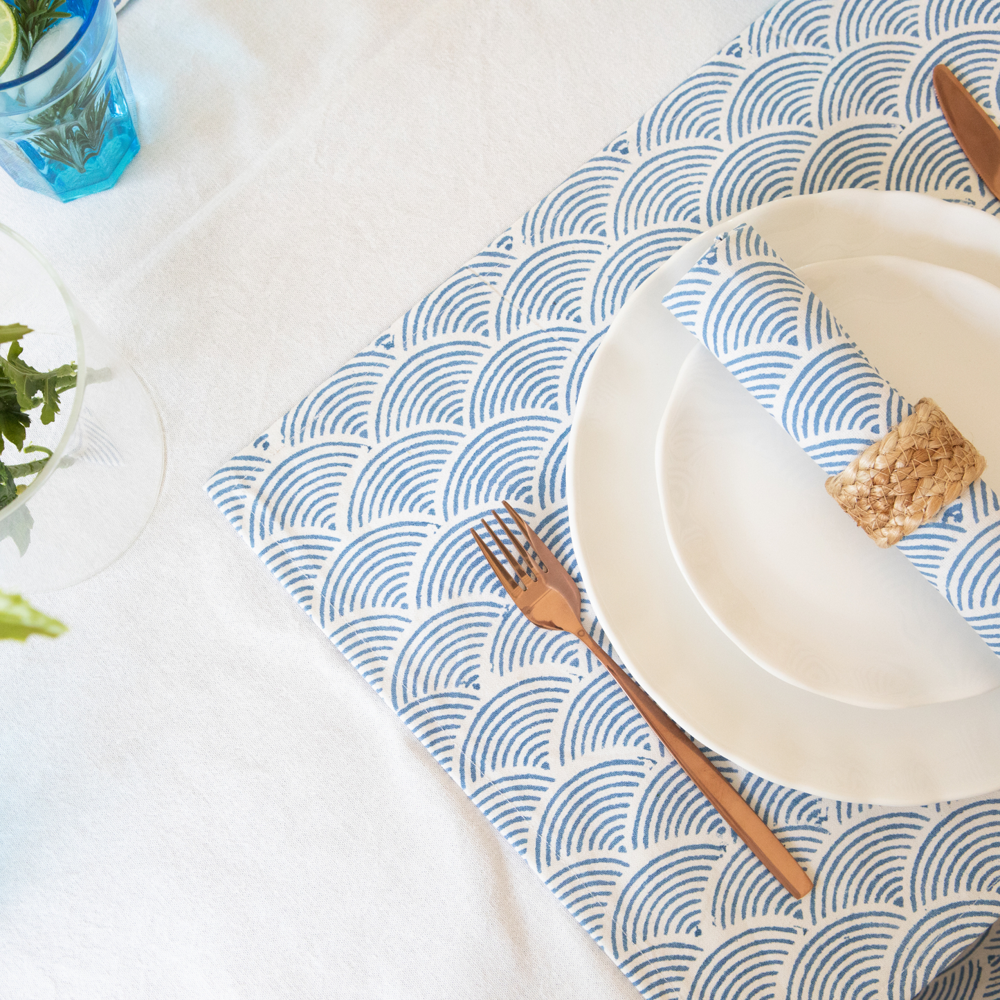 Pair of Cornflower Placemats