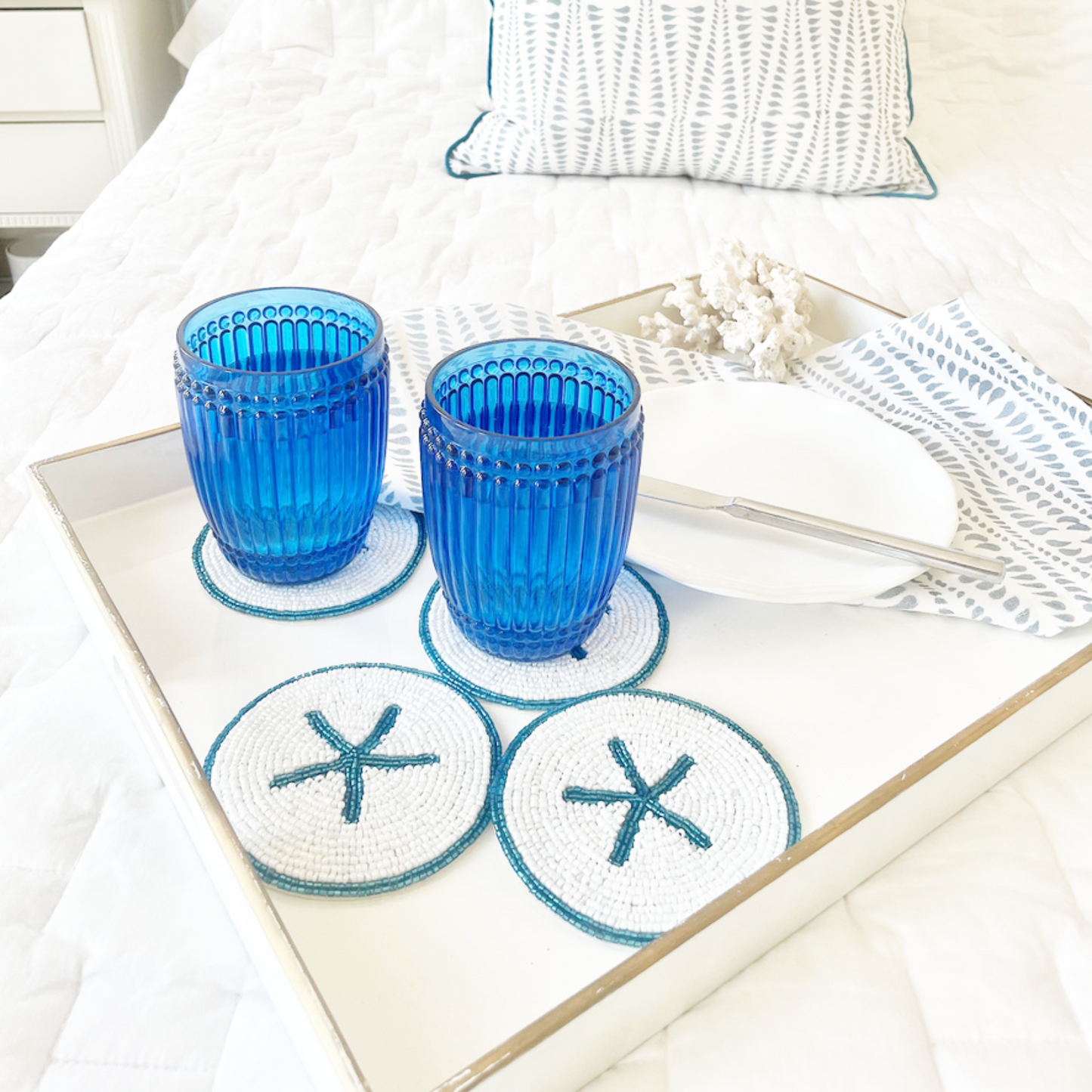 Blue Starfish Coasters