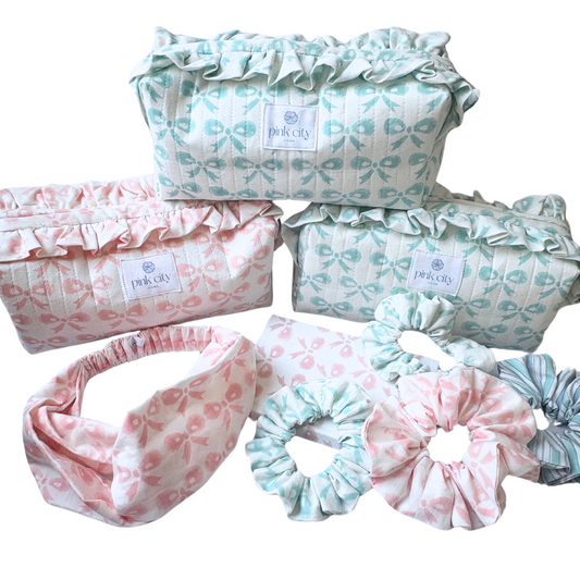 Luxury Frill Wash Bag, Organic Cotton