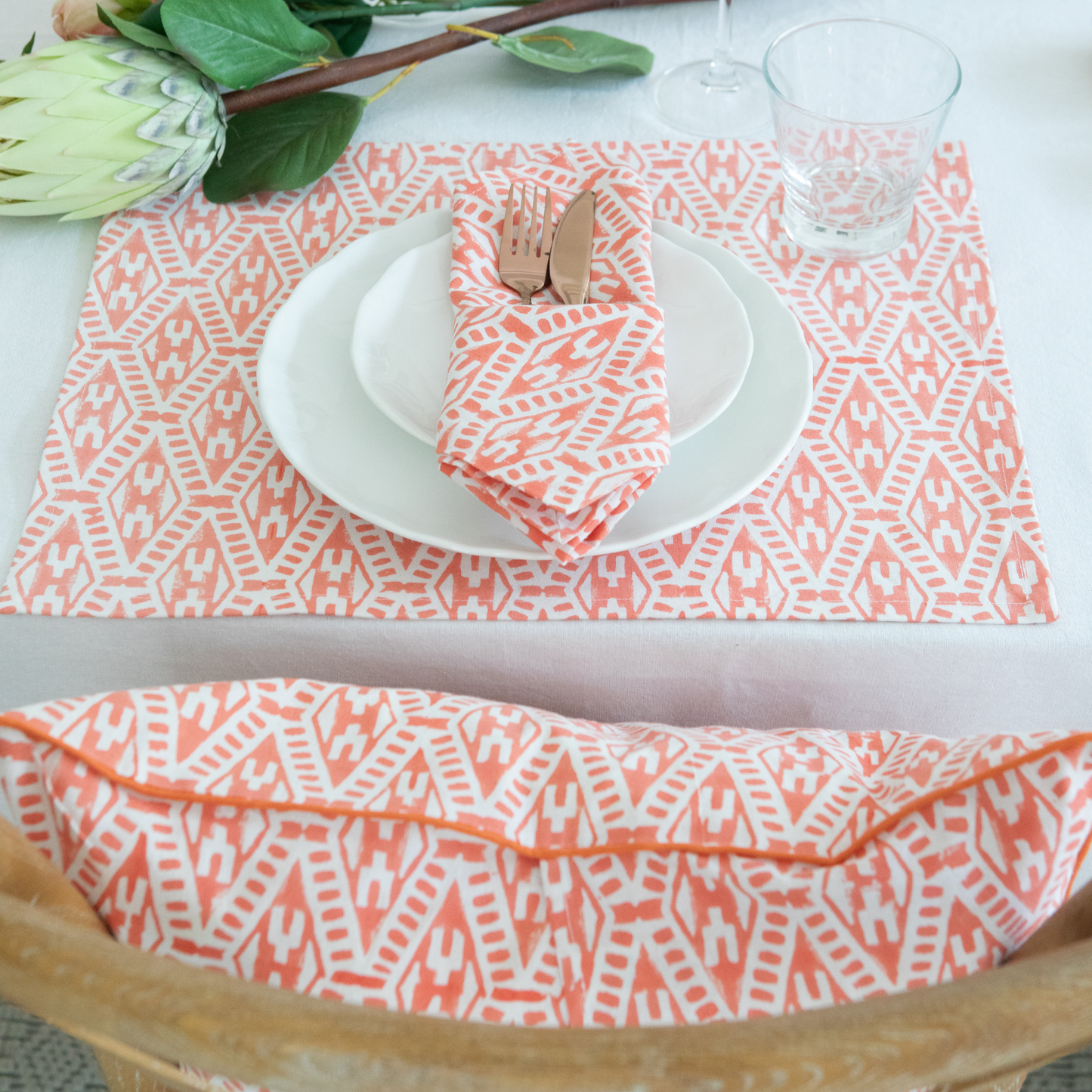 Pair of Peony Napkins