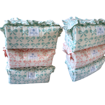 Luxury Frill Wash Bag, Organic Cotton
