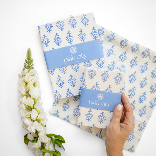 Artisan Journaling Notebook, Santorini Blue Thistle