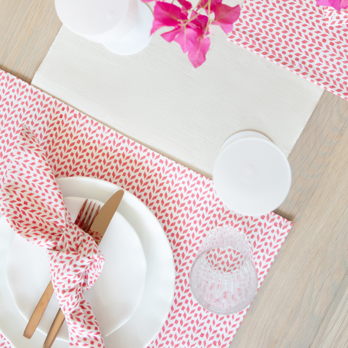 Pair of Bougainvillea Napkins