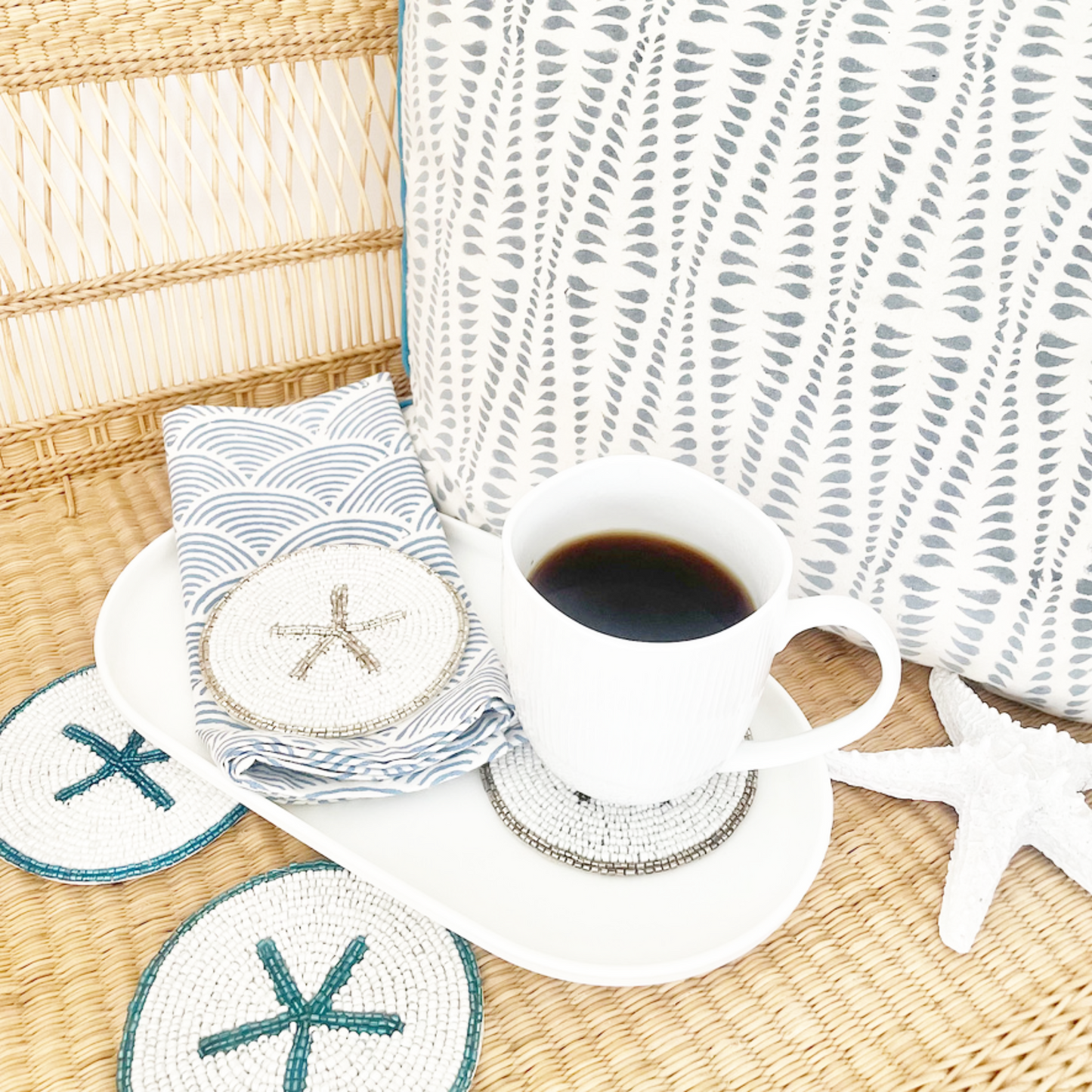 Silver Ammonite Coasters