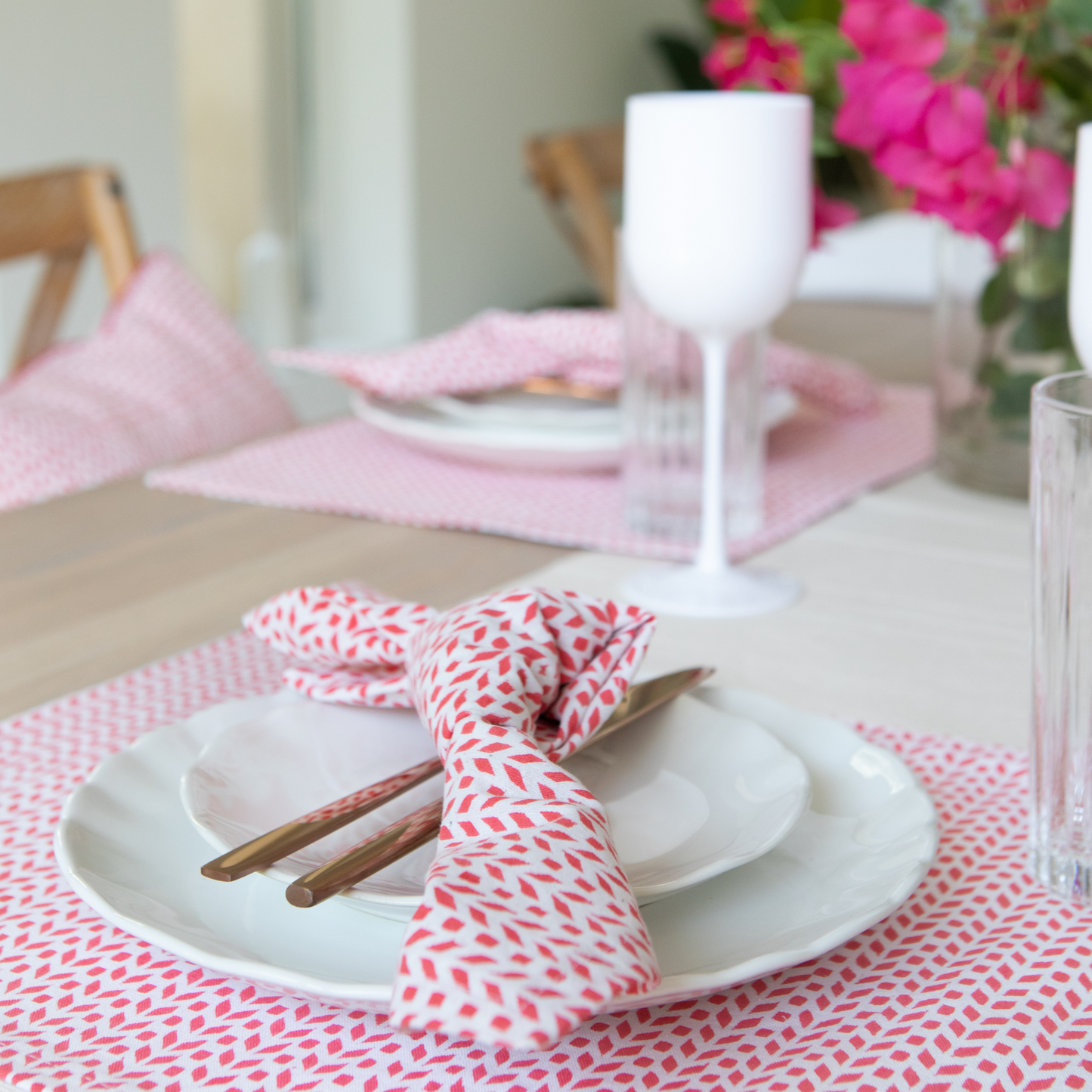 Pair of Bougainvillea Napkins